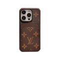 Monogram iPhone Case with Card Holder Large Print