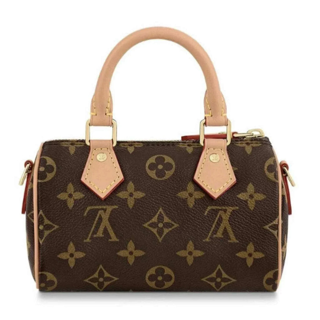 LV Nano Speedy Mini Brown Monogram Handbag