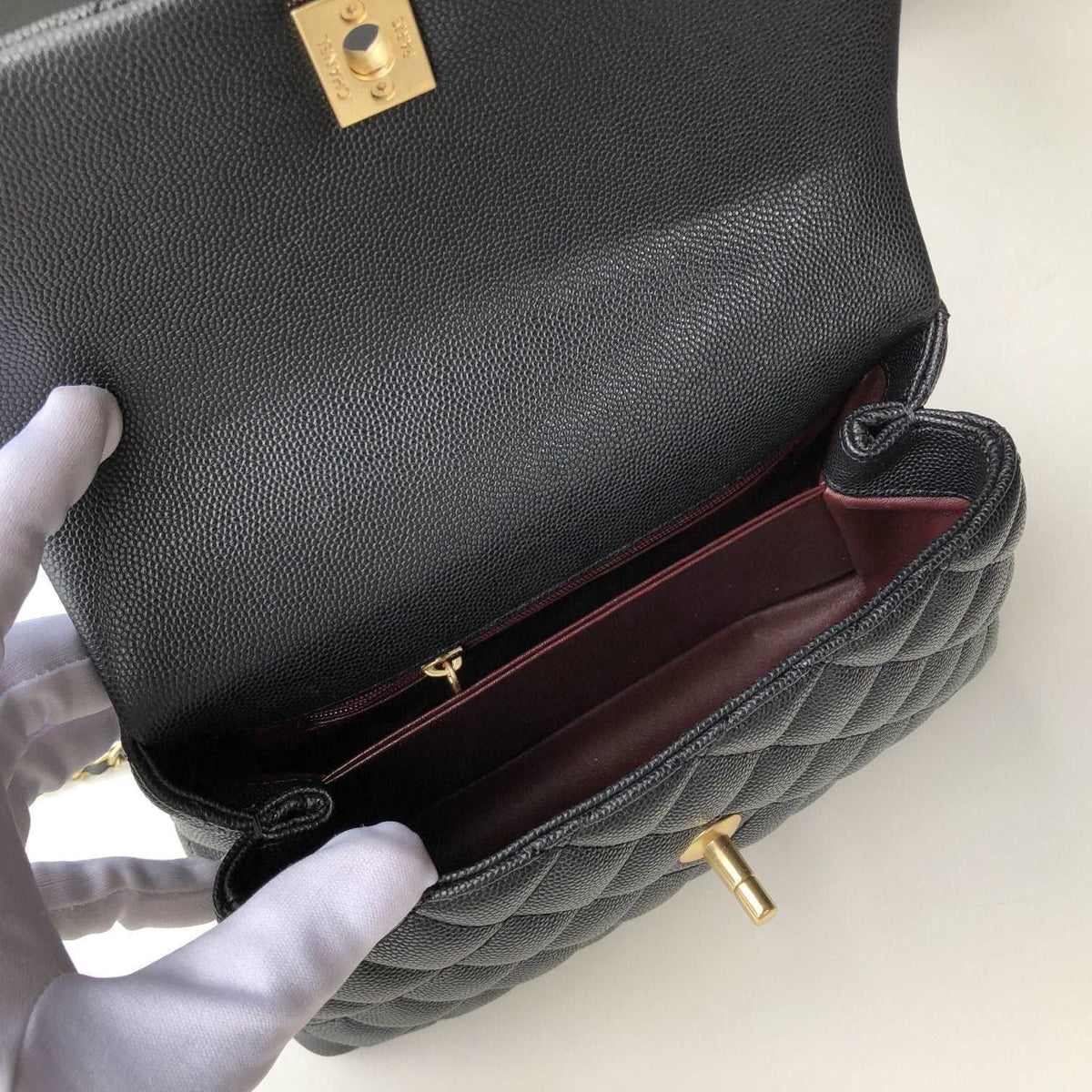 Chanel Small Flap Bag with Coco Handle - Black with Black Hardware