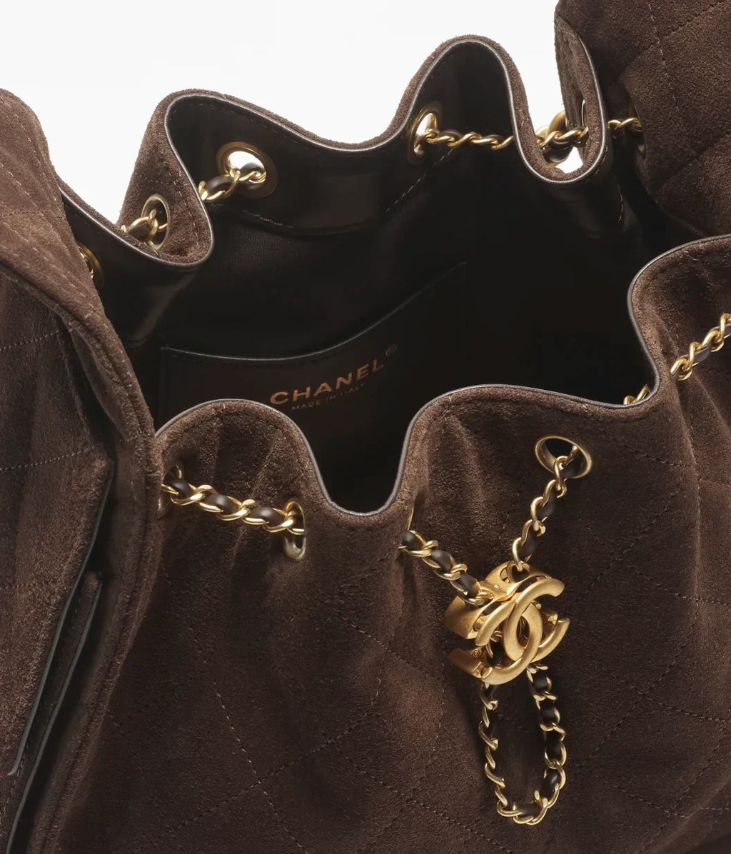Chanel Mini 25 Quilted Leather Handle Shoulder Bag with Chain Strap