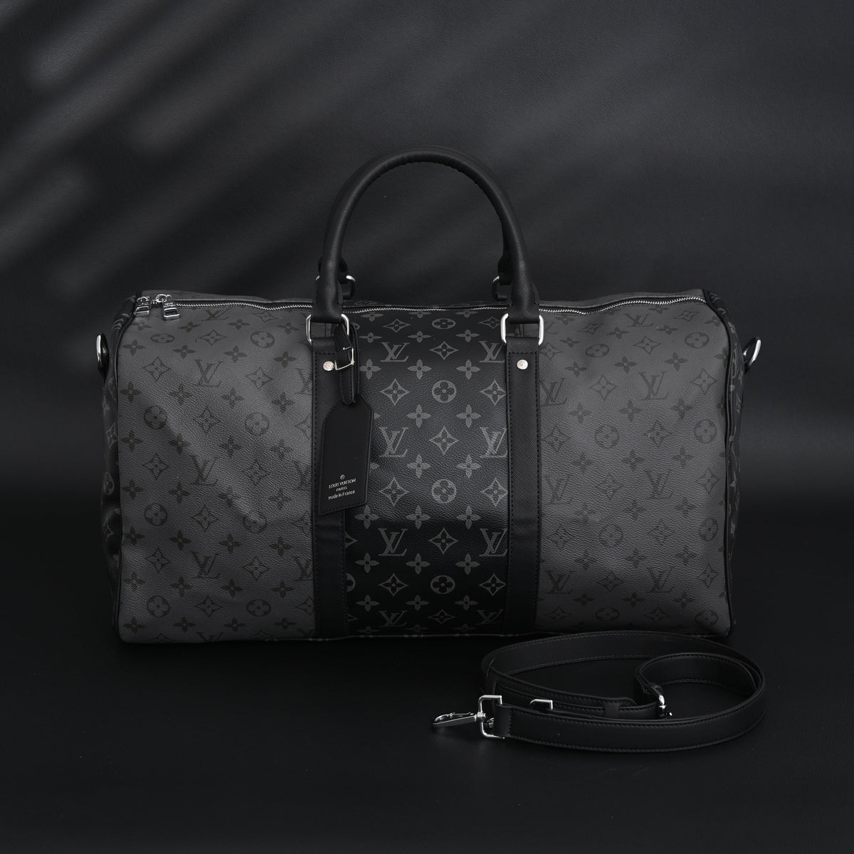 Louis Vuitton Keepall Bandoulière 45 Monogram Eclipse Travel Bag