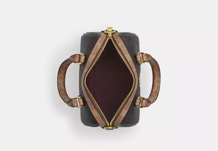 Mini Rowan Crossbody Bag Signature Canvas - Walnut