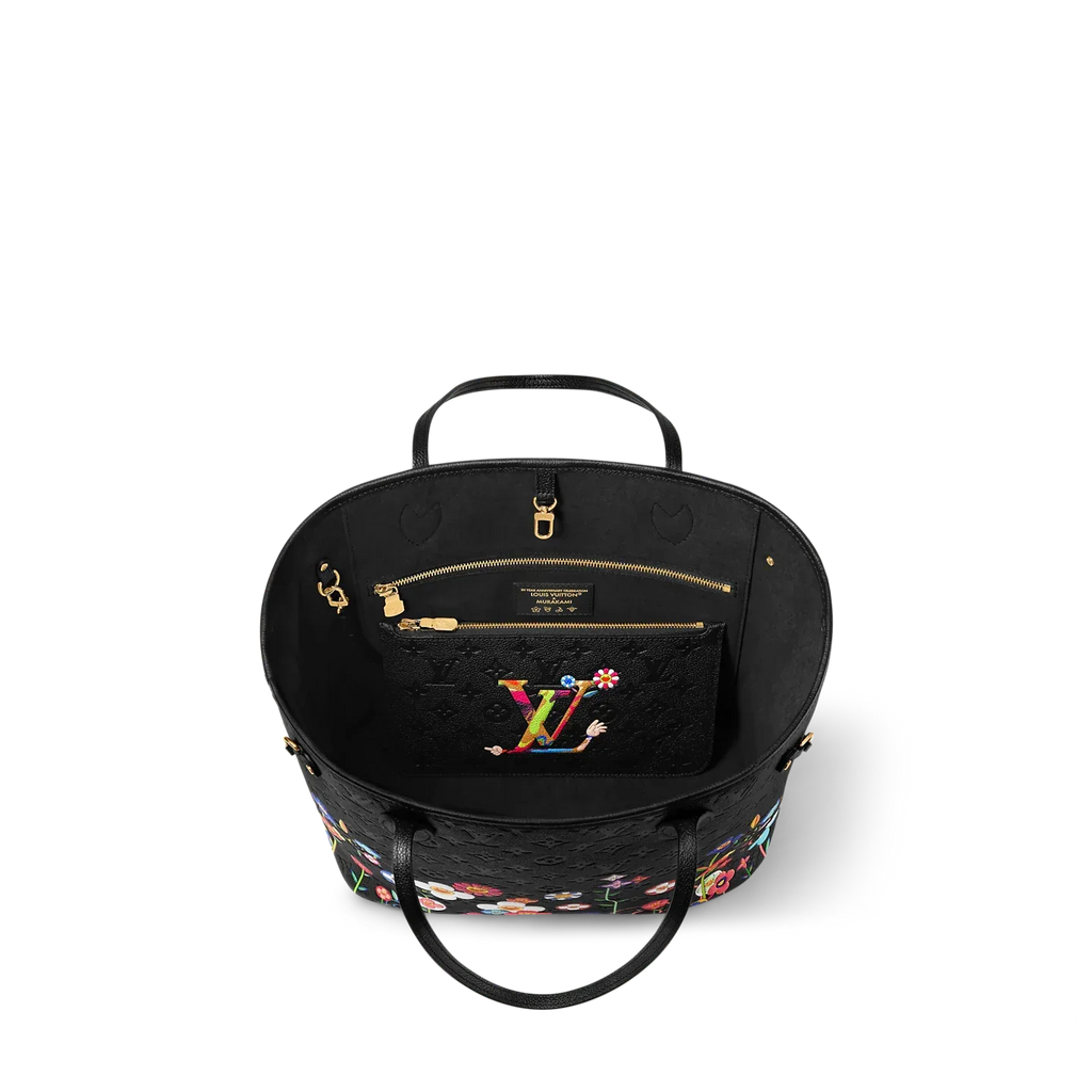 LV x TM Neverfull MM Tote Bag - Black