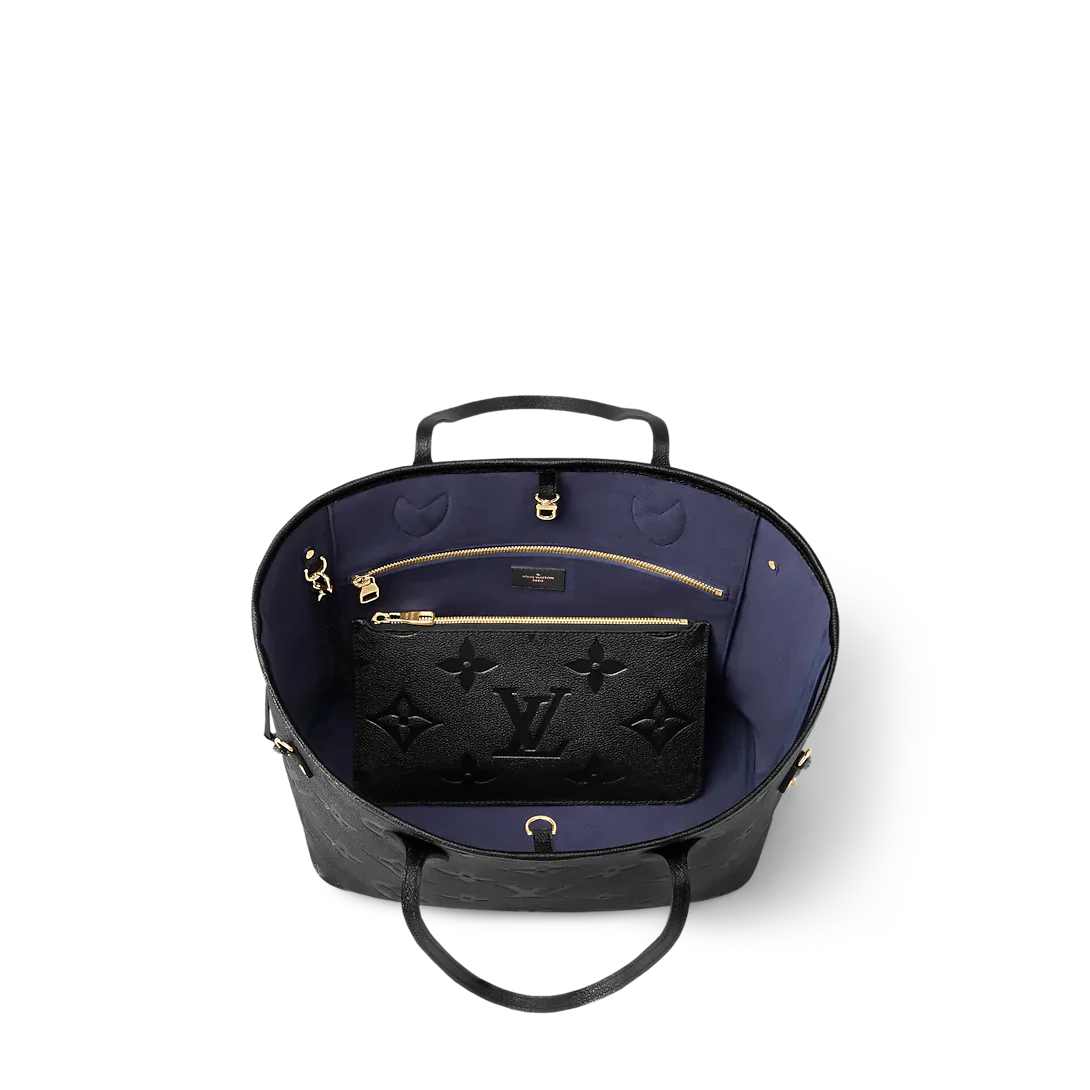 Louis Vuitton Neverfull MM Monogram Empriente Black Tote Bag
