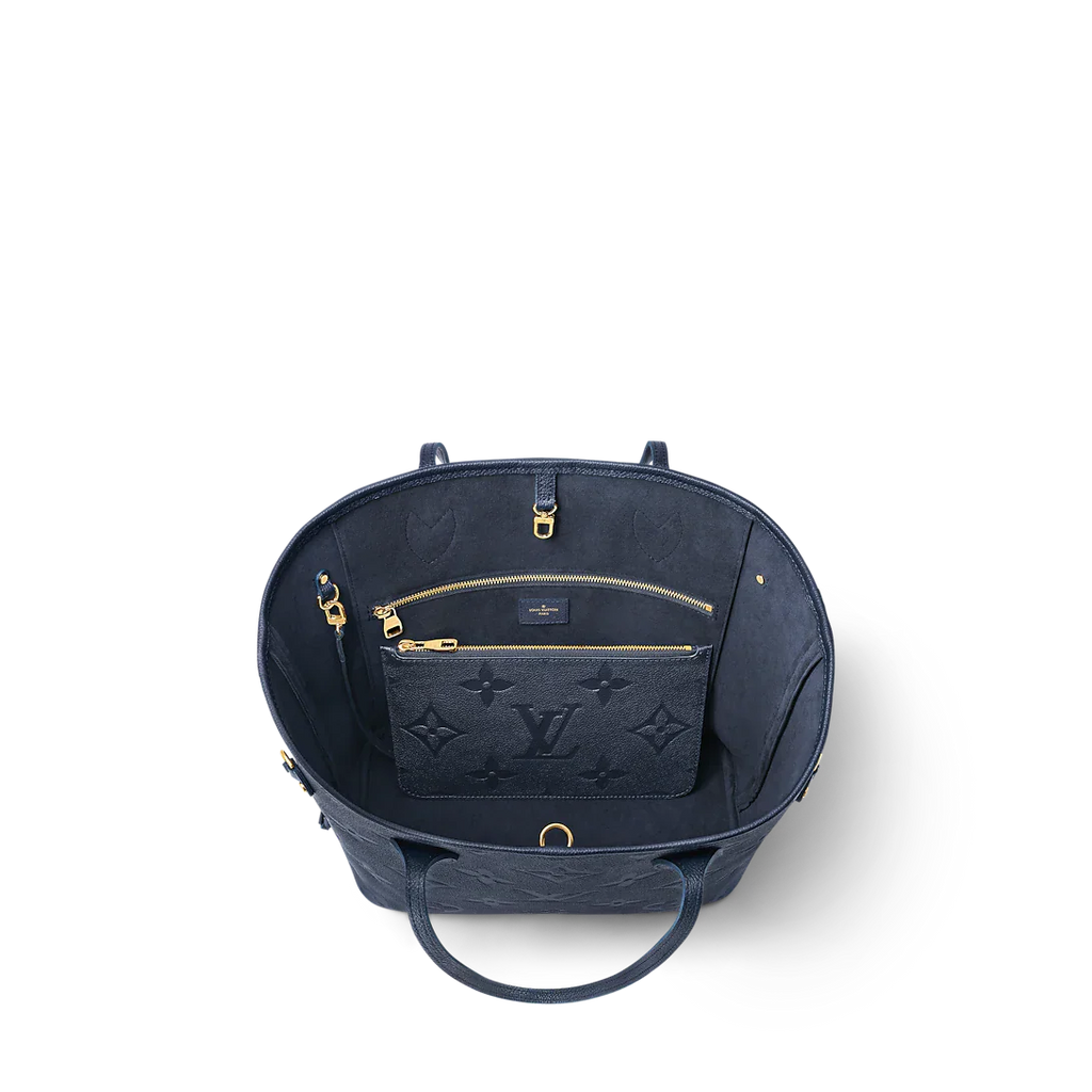 Louis Vuitton Neverfull MM Navy Blue Tote Bag