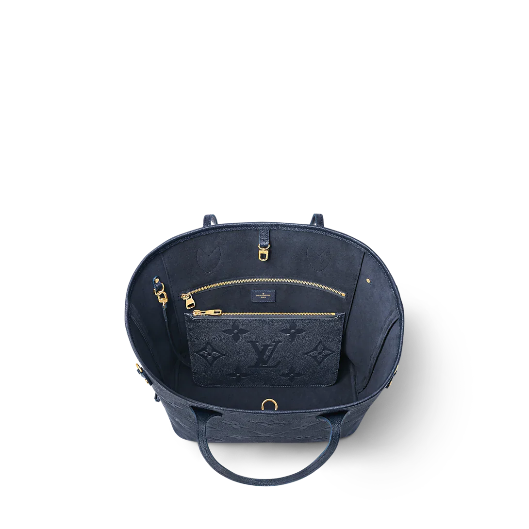 Louis Vuitton Neverfull MM Navy Blue Tote Bag