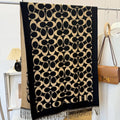 Coach Patterned Fringed Scarf — hero